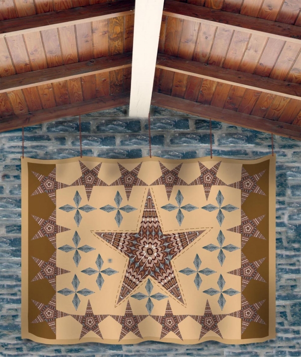 Creation of Star Quilt: Step 14